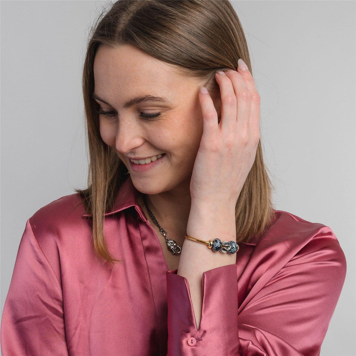 Fazettált Hópehely Obszidián Bead - Trollbeads Ékszerek Magyarország