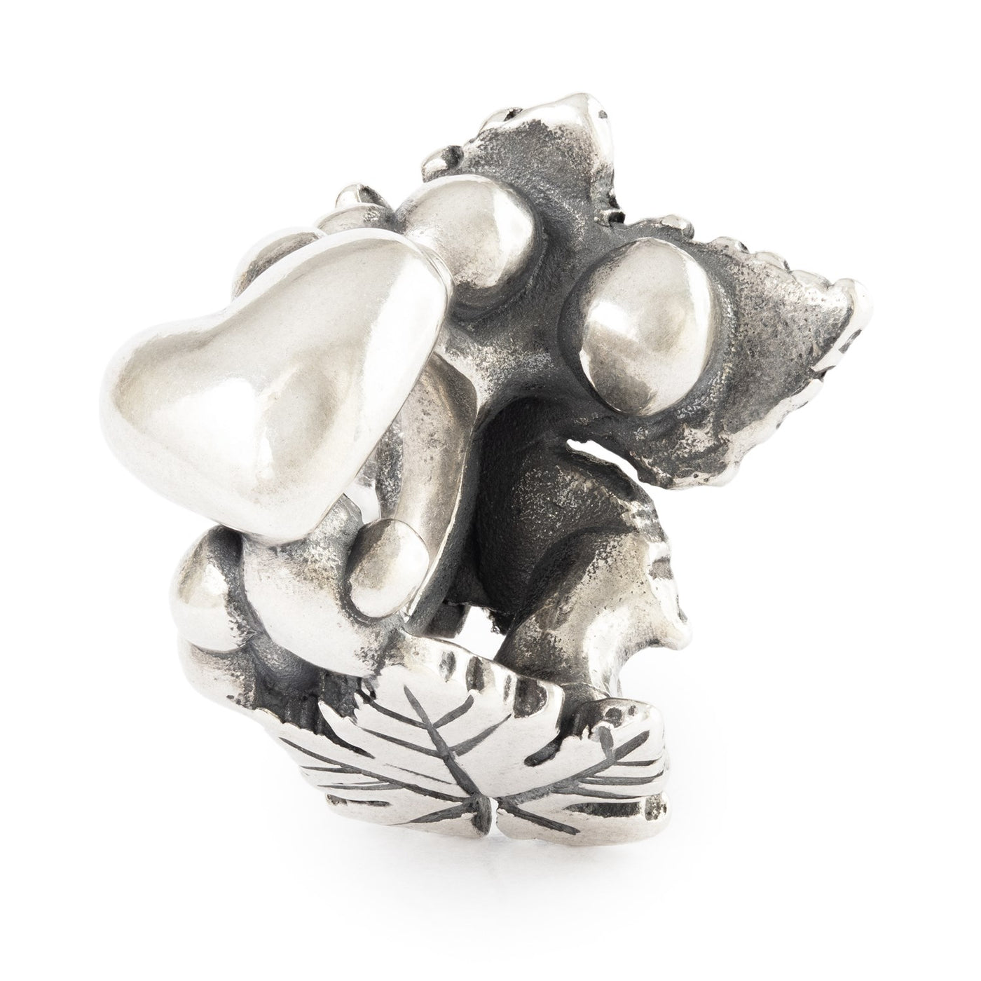 Chestnut Heart Silver Bead TAGBE-10293