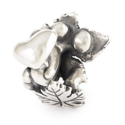 Chestnut Heart Silver Bead TAGBE-10293