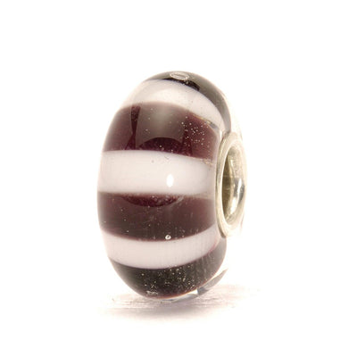 Fekete-Fehér Csíkos Bead - Trollbeads Ékszerek Magyarország